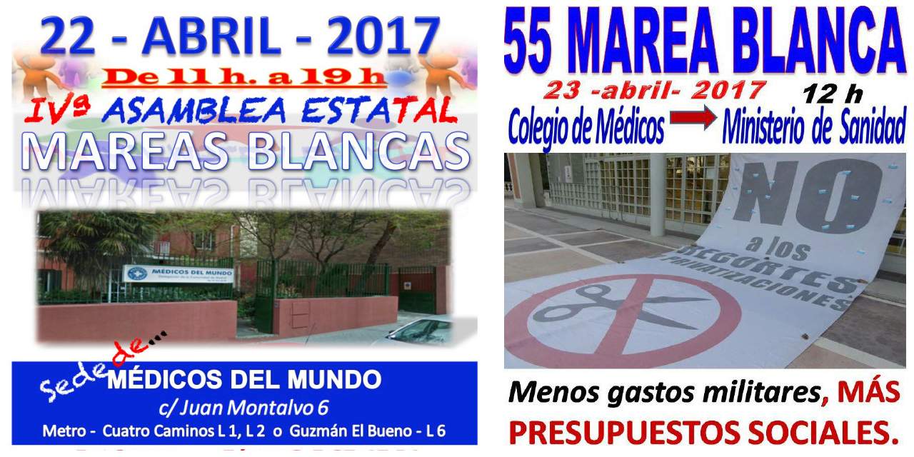 La IV Asamblea Estatal de Mareas Blancas precederá a la 55ª marea madrileña