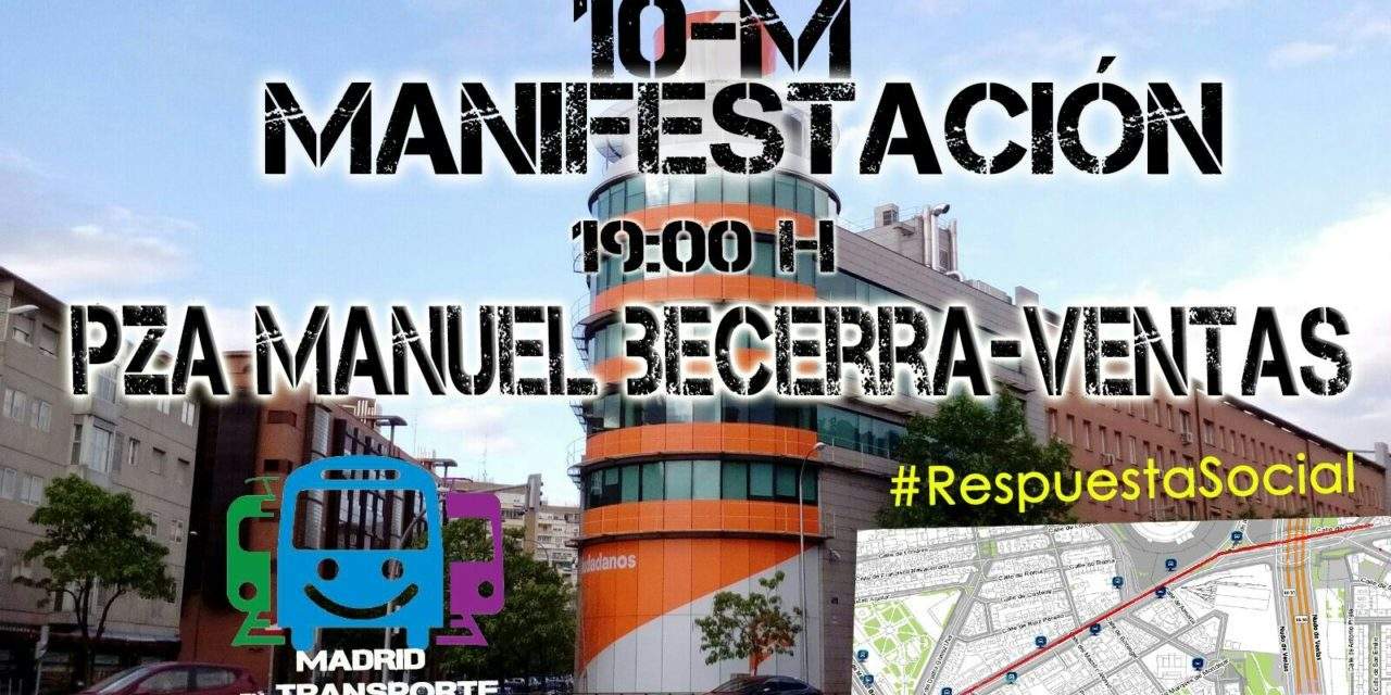 Protesta ante el rechazo de Ciudadanos al Abono Social de Transporte
