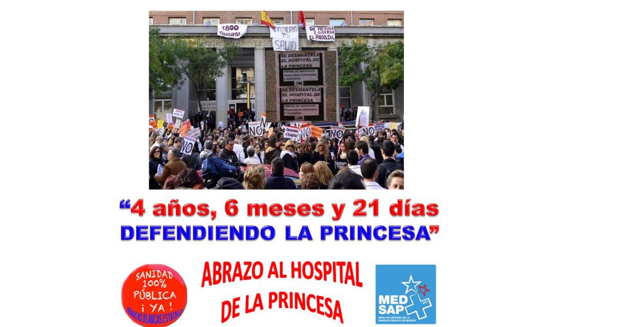 La 56ª Marea Blanca rodeará La Princesa en honor a la lucha de su plataforma de usuarios y pacientes