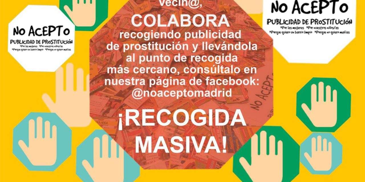 Alto y claro: ¡no acepto publicidad de prostitución en mi barrio!