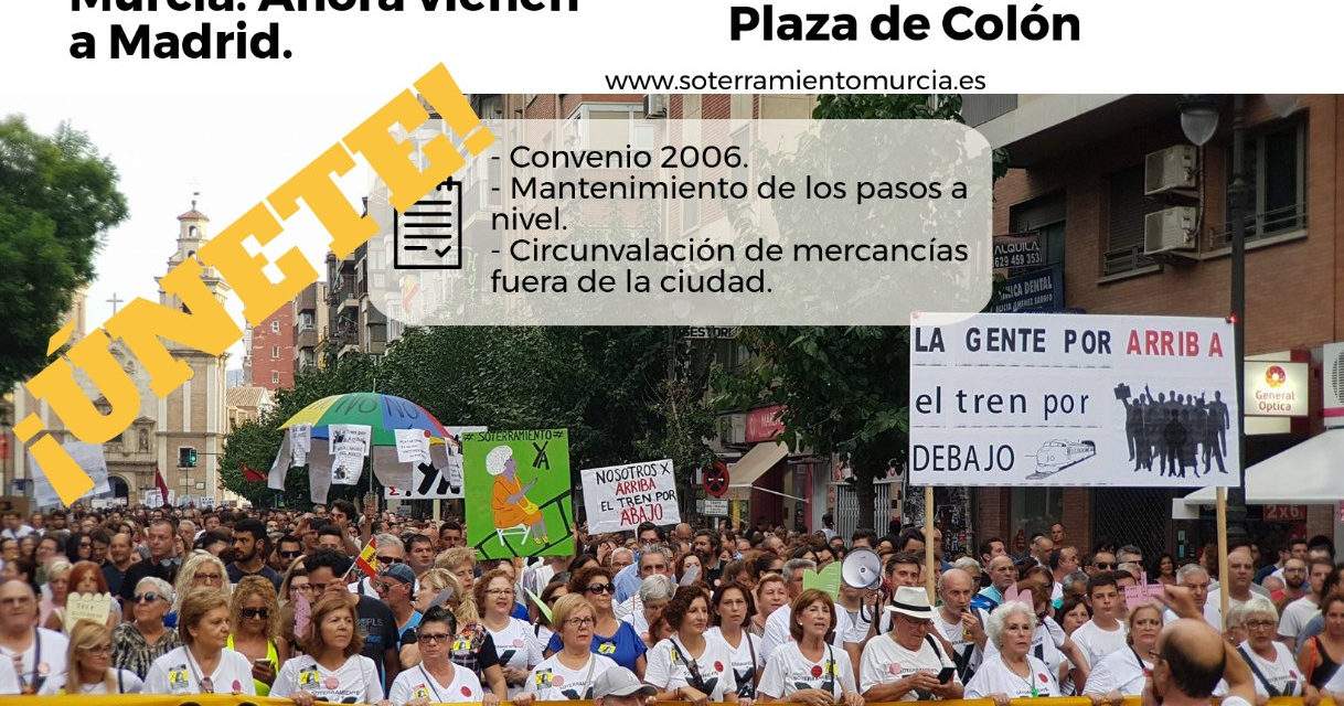 El sábado 28-O nos unimos a los vecinos de Murcia en su marcha contra el muro del AVE