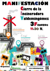 Cartel por el cierre de la incineradora de Valdemingómez