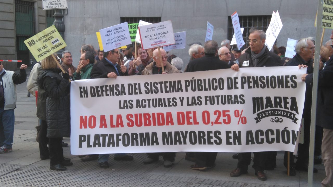 Las personas mayores se movilizan de nuevo para defender las pensiones públicas