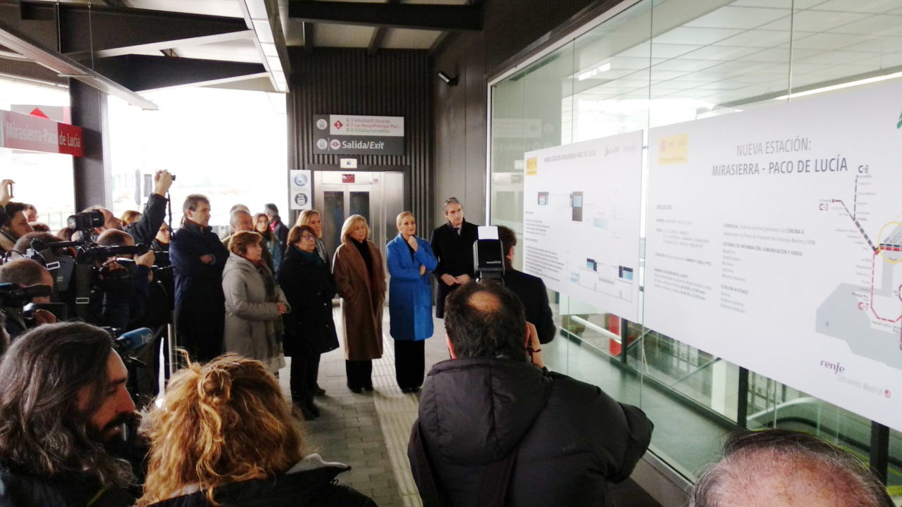 Fomento inaugura por fin la estación de tren Mirasierra-Paco de Lucía