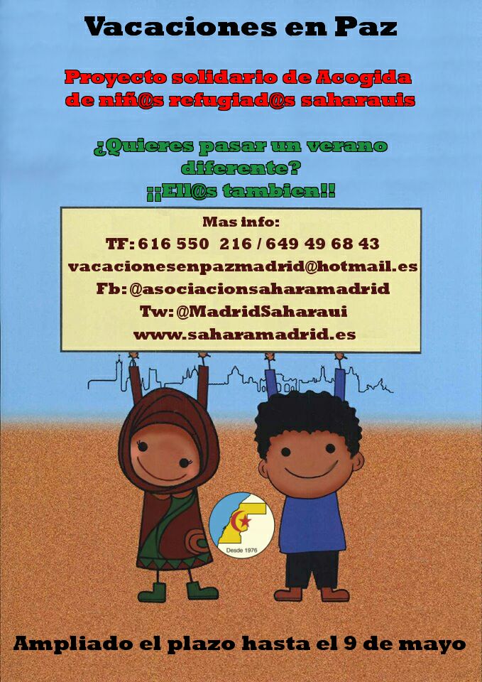 Cartel Vacaciones en Paz