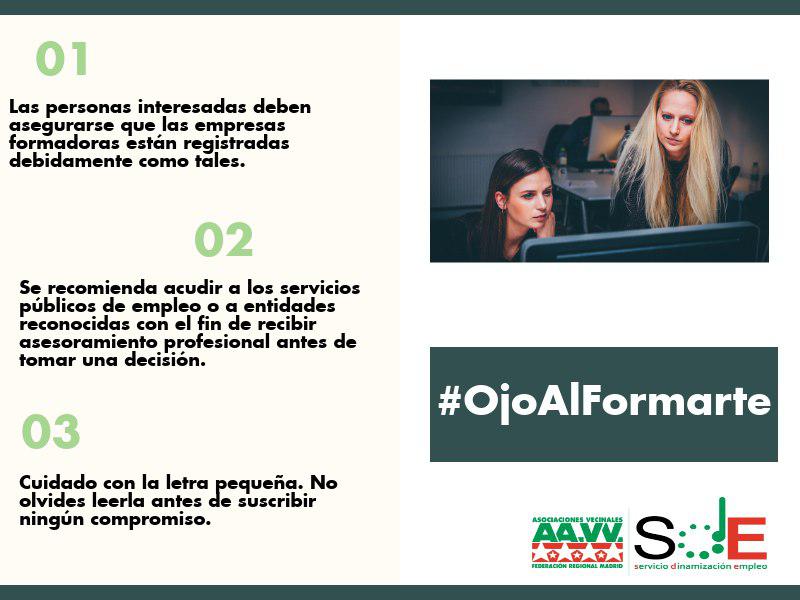 Si estás en paro y buscas un curso de formación, ¡cuidado con la publicidad engañosa!