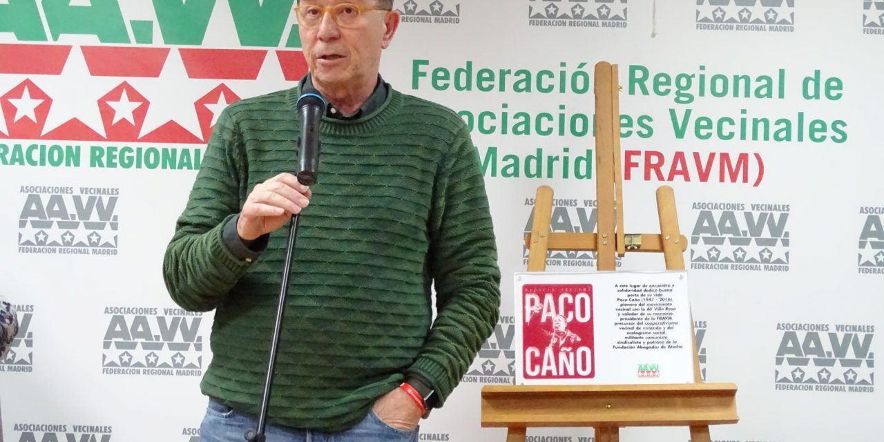 Nace el Espacio Vecinal Paco Caño, un lugar de encuentro y reflexión en el centro de Madrid
