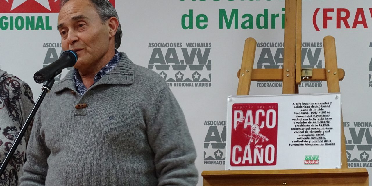 Nace el Espacio Vecinal Paco Caño, un lugar de encuentro y reflexión en el centro de Madrid