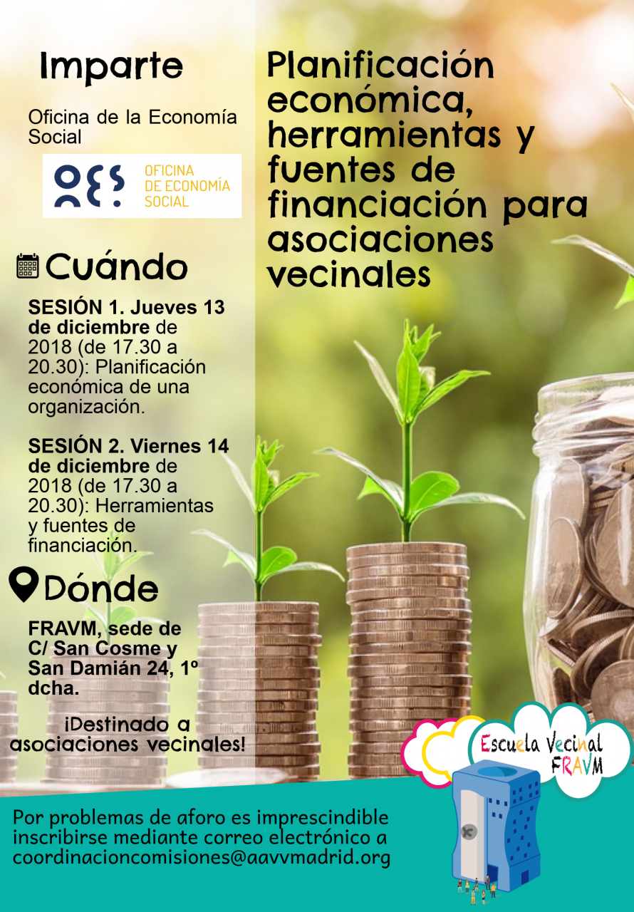 EScuela Vecinal Taller sobre fuentes de financiación