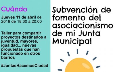 Escuela Vecinal: taller sobre proyectos para las subvenciones de fomento del asociacionismo