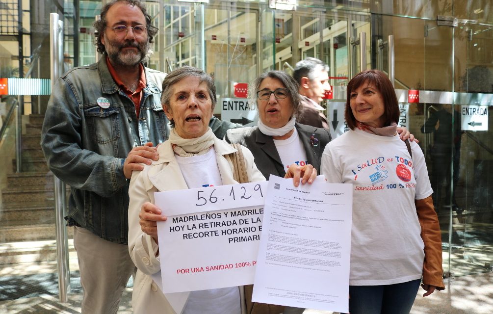 56.129 madrileños y madrileñas dicen “no” al recorte horario en Atención Primaria