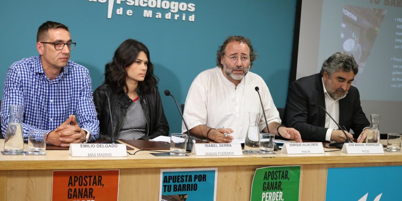 Unidas Podemos, Más Madrid y PSOE se comprometen a tramitar en la próxima legislatura una Ley Integral del Juego