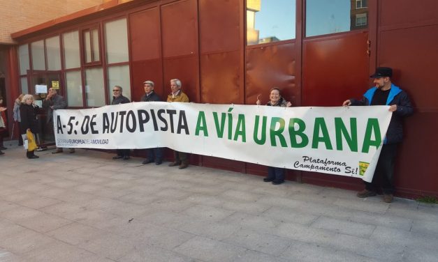 Campamento Sí rechaza la clausura de los semáforos de la A-5 y vuelve a reclamar su conversión en una avenida urbana