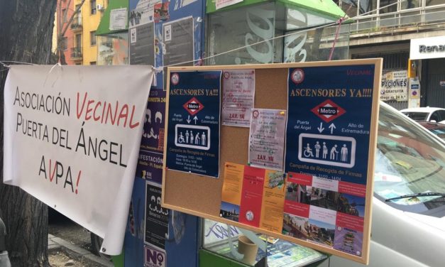 Más de 4.500 firmas para exigir ascensores en las estaciones de Metro Puerta del Ángel y Alto de Extremadura