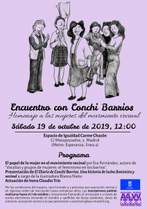 Cartel Encuentro con Conchi Barrios