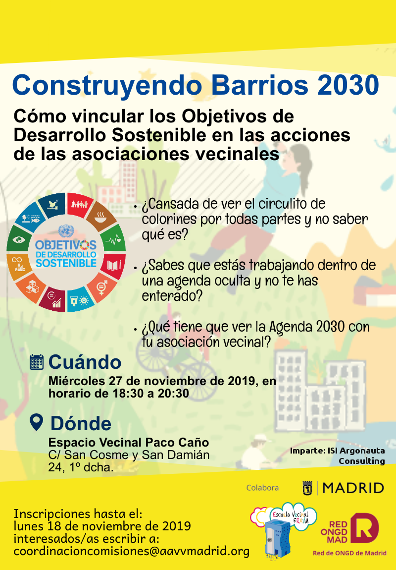 Cartel taller ODS Agenda 2030