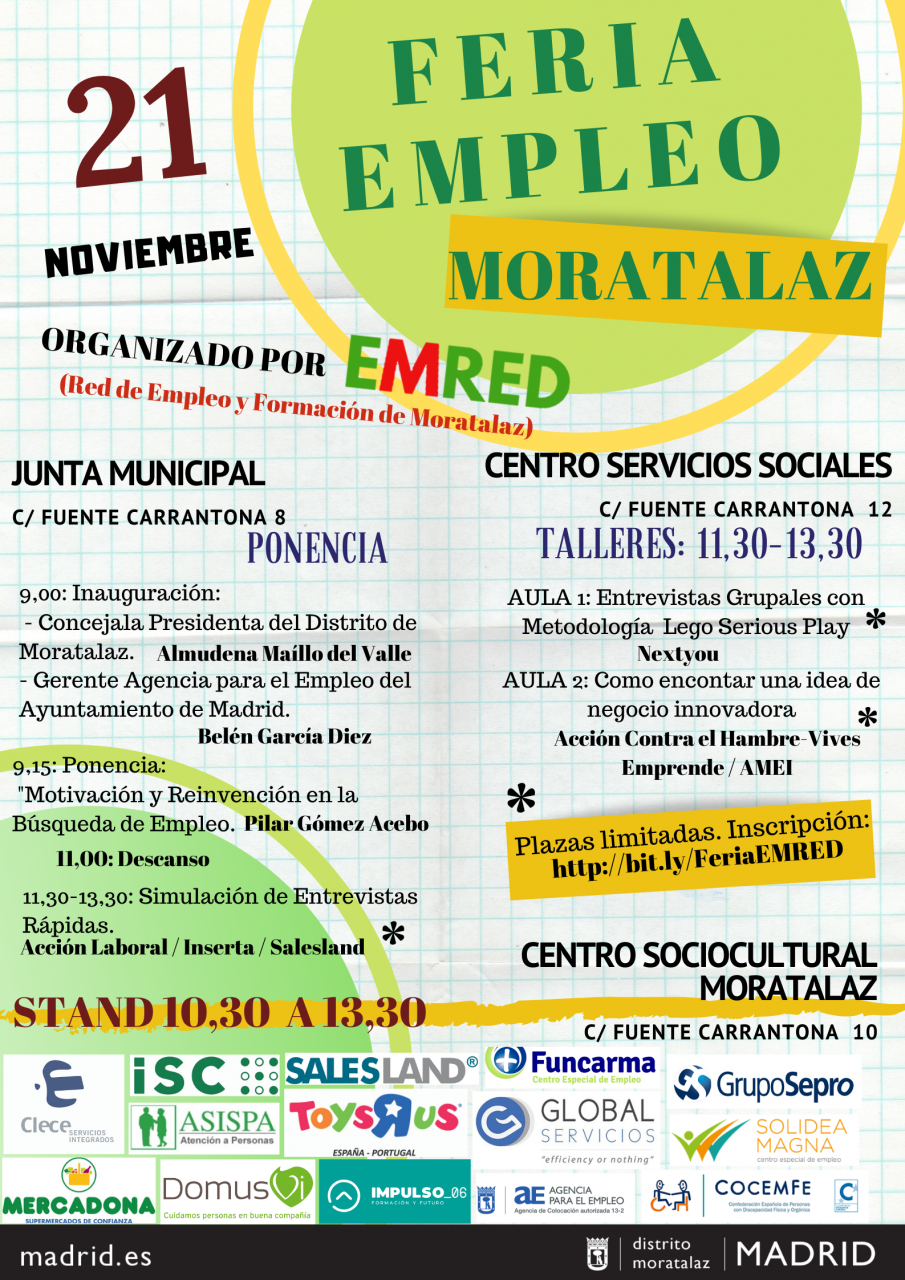 Cartel IV Feria de Empleo Moratalaz