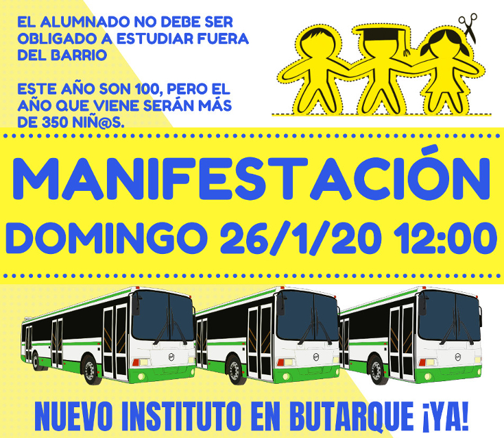 ¡Queremos estudiar en nuestro barrio!: Butarque se moviliza por la construcción de un nuevo instituto