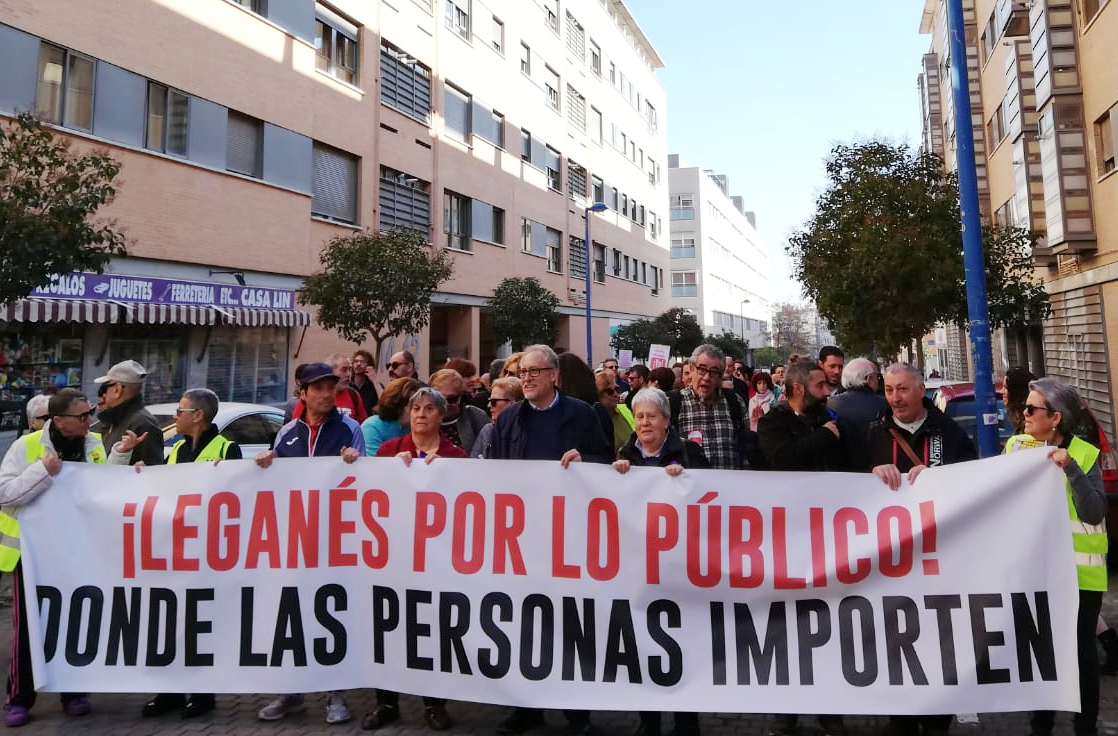 Nueva manifestación en Leganés para recuperar la calidad de sus servicios públicos