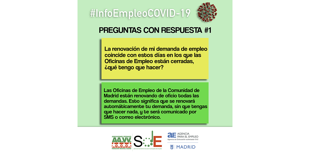 #InfoEmpleoCOVID-19: respuestas a dudas habituales de la cuarentena del coronavirus