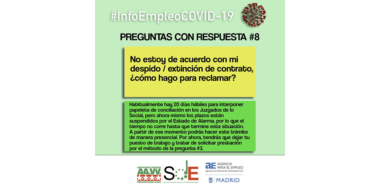 #InfoEmpleoCOVID-19: respuestas a dudas habituales de la cuarentena del coronavirus