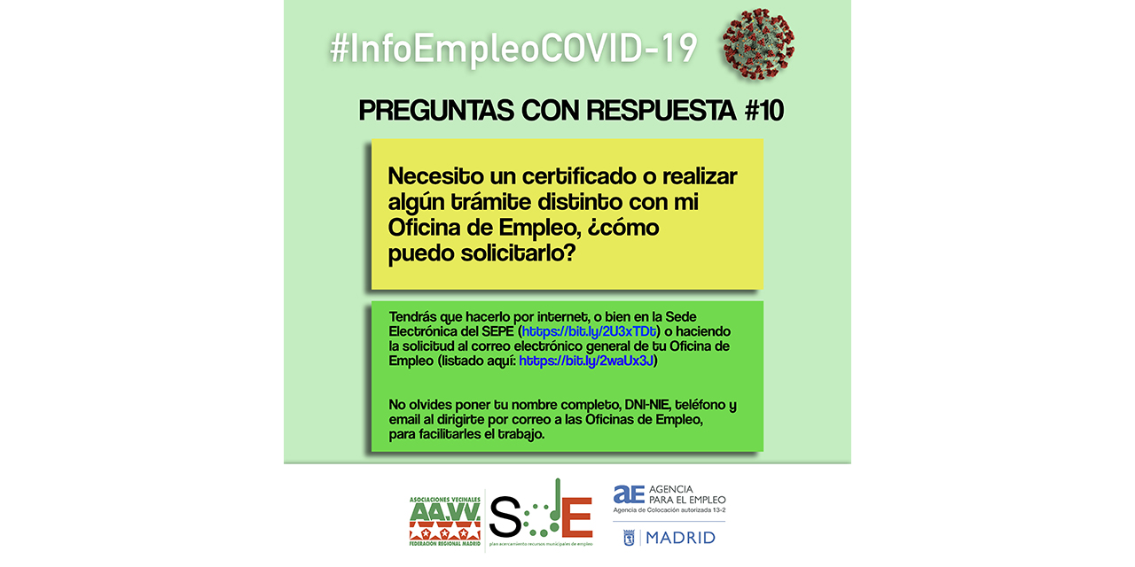 #InfoEmpleoCOVID-19: respuestas a dudas habituales de la cuarentena del coronavirus