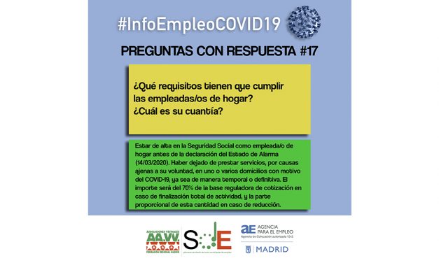 Segunda entrega de #InfoEmpleoCOVID-19: respuestas a dudas habituales en el periodo de crisis sanitaria