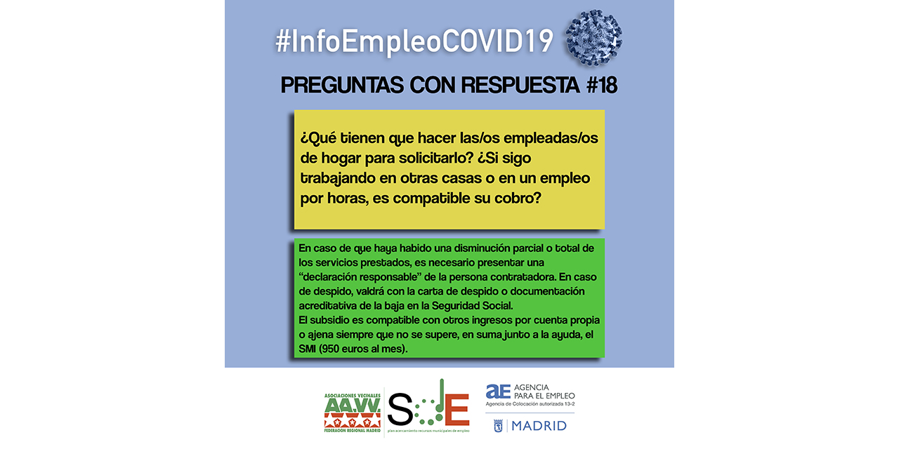 Segunda entrega de #InfoEmpleoCOVID-19: respuestas a dudas habituales en el periodo de crisis sanitaria