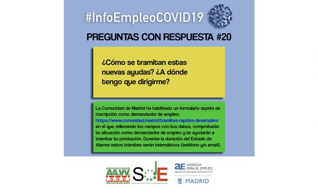 Segunda entrega de #InfoEmpleoCOVID-19: respuestas a dudas habituales en el periodo de crisis sanitaria