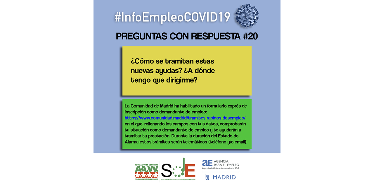 Segunda entrega de #InfoEmpleoCOVID-19: respuestas a dudas habituales en el periodo de crisis sanitaria