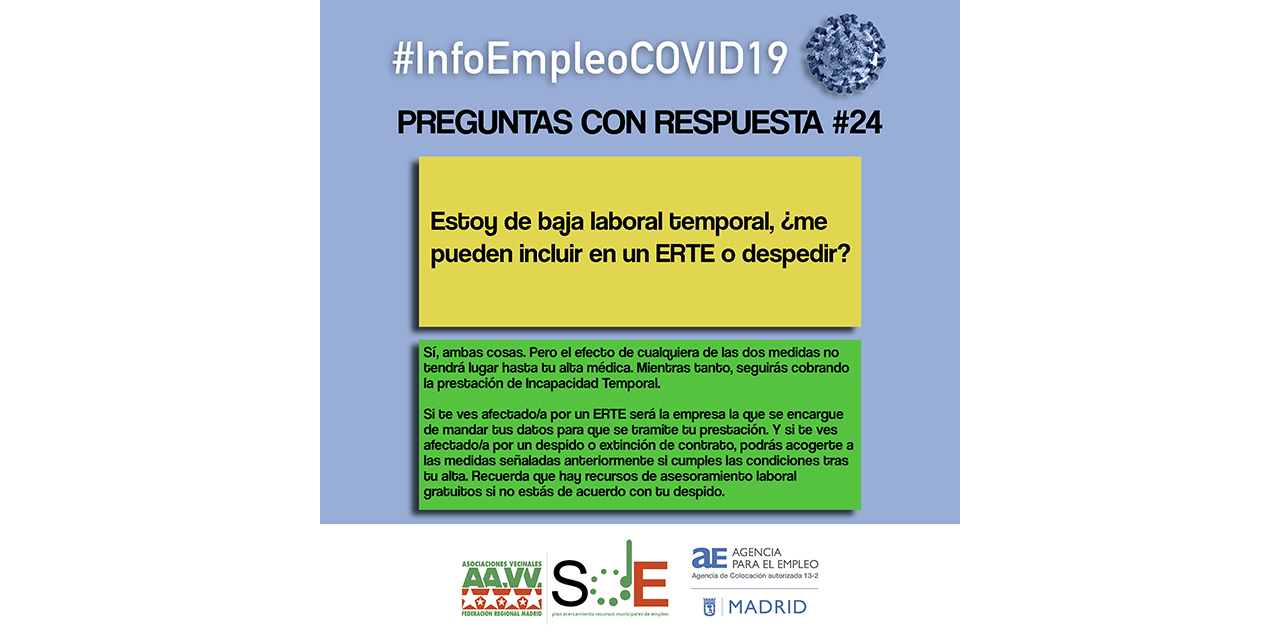Segunda entrega de #InfoEmpleoCOVID-19: respuestas a dudas habituales en el periodo de crisis sanitaria