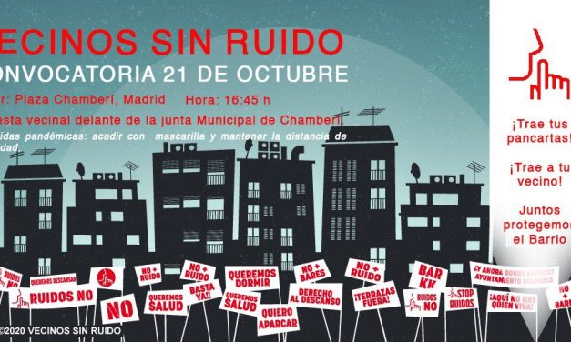 Protesta vecinal contra el ruido y la proliferación de terrazas en Chamberí