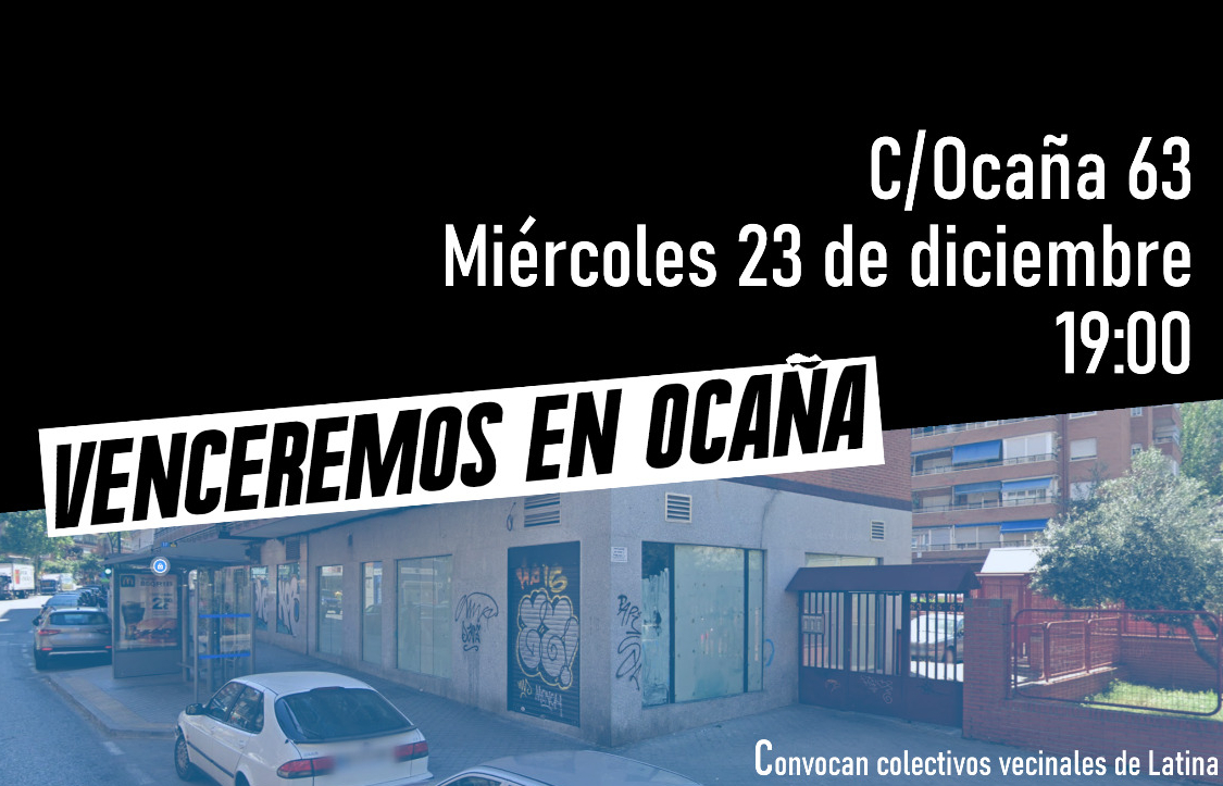 Nueva concentración vecinal contra la inminente apertura de un local de apuestas en la calle Ocaña