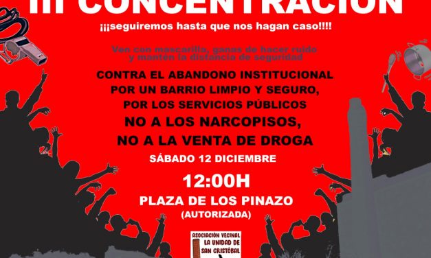 San Cristóbal de los Ángeles vuelve a protestar contra la droga y los narcopisos