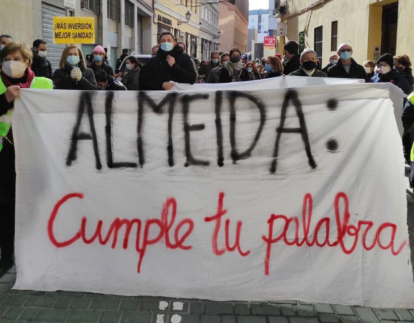 Se suspende la concentración en la Junta de Centro para que Almeida cumpla su palabra y permita la apertura de un centro de salud en Gobernador 39