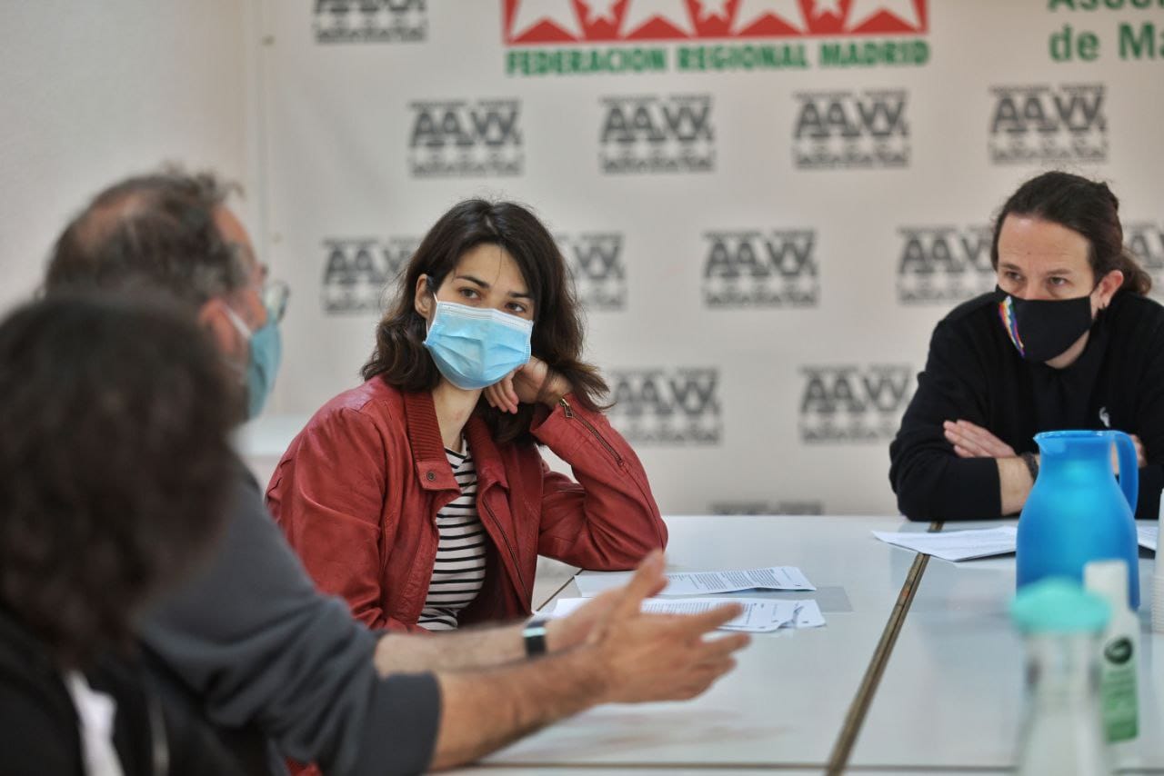 La federación vecinal inicia con Pablo Iglesias su ronda de reuniones con las candidaturas a los comicios del 4M