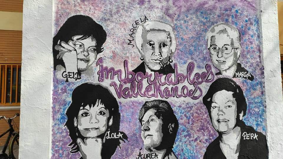 El mural de las imborrables de Vallecas se queda