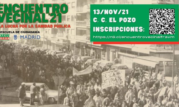 En su 44º aniversario, la FRAVM rinde homenaje a los vecinos y vecinas que han defendido y defienden la sanidad pública