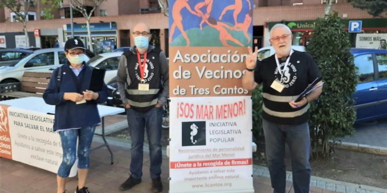 La Asociación Vecinal de Tres Cantos consigue más de 6.000 firmas para proteger el Mar Menor