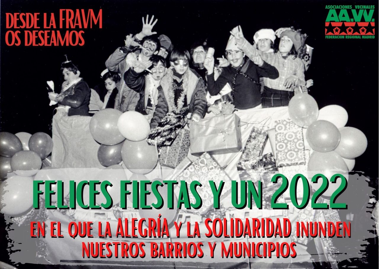 Tarjeta de felicitación de la FRAVM 2021-2022