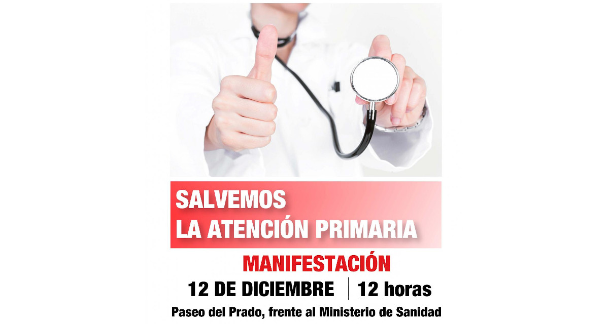 Este domingo, 12 de diciembre, caminamos para salvar la Atención Primaria