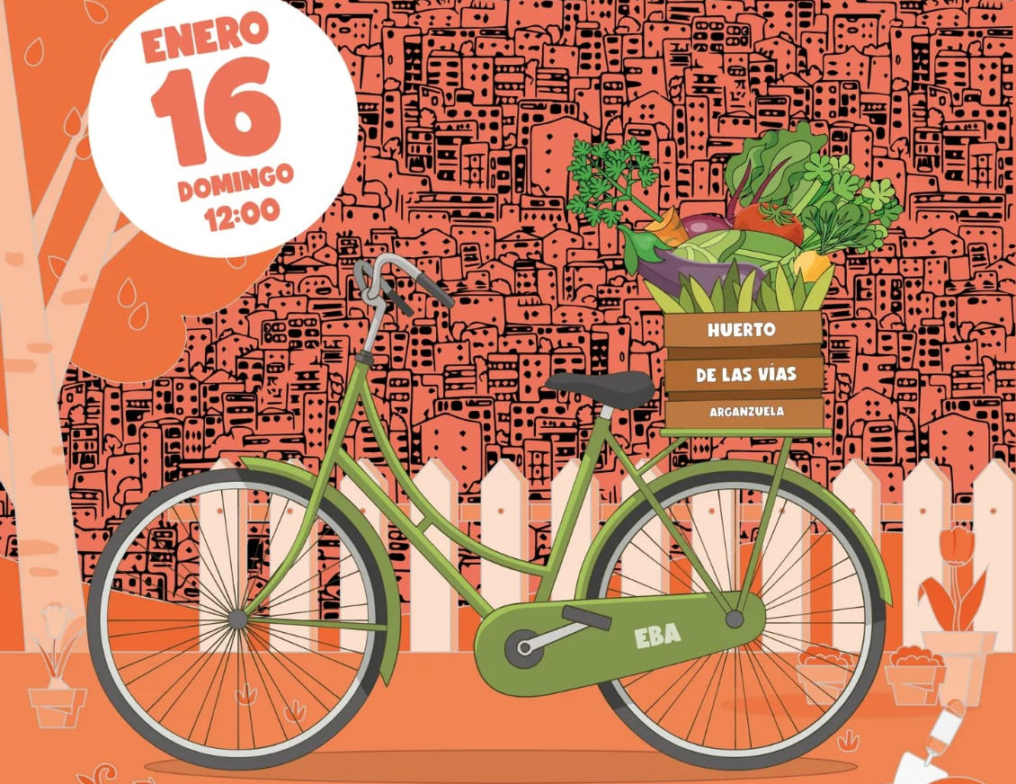 Una marcha ciclista recorrerá Arganzuela para celebrar la continuidad del huerto comunitario Las Vías