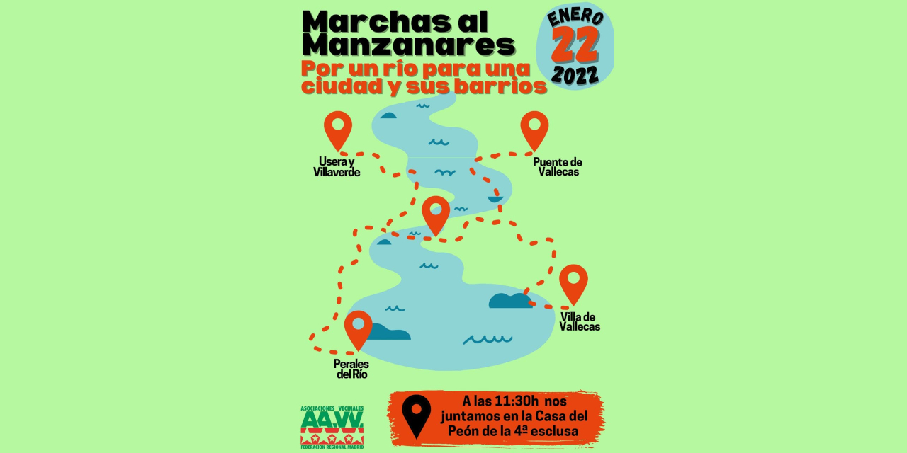 Las asociaciones vecinales del Sur marchan por la recuperación del río Manzanares y su entorno