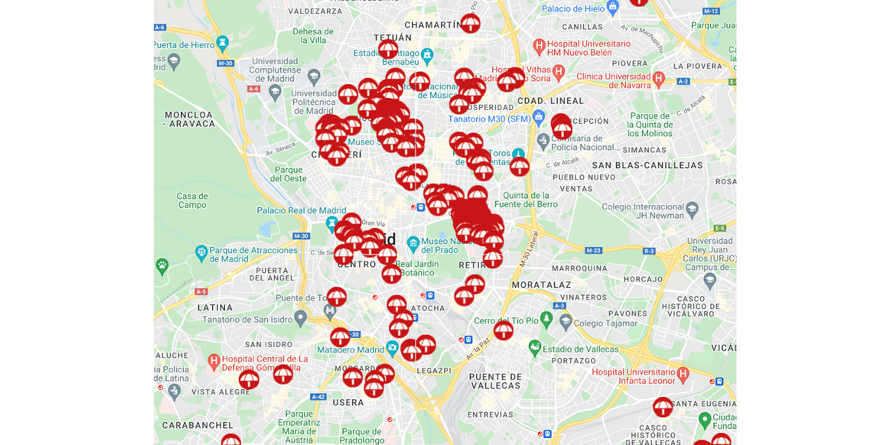 El mapa vecinal de terrazas muestra un incumplimiento constante de la normativa por parte de los hosteleros