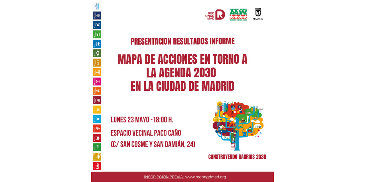 Presentación del mapa de acciones en torno a la Agenda 2030 en Madrid