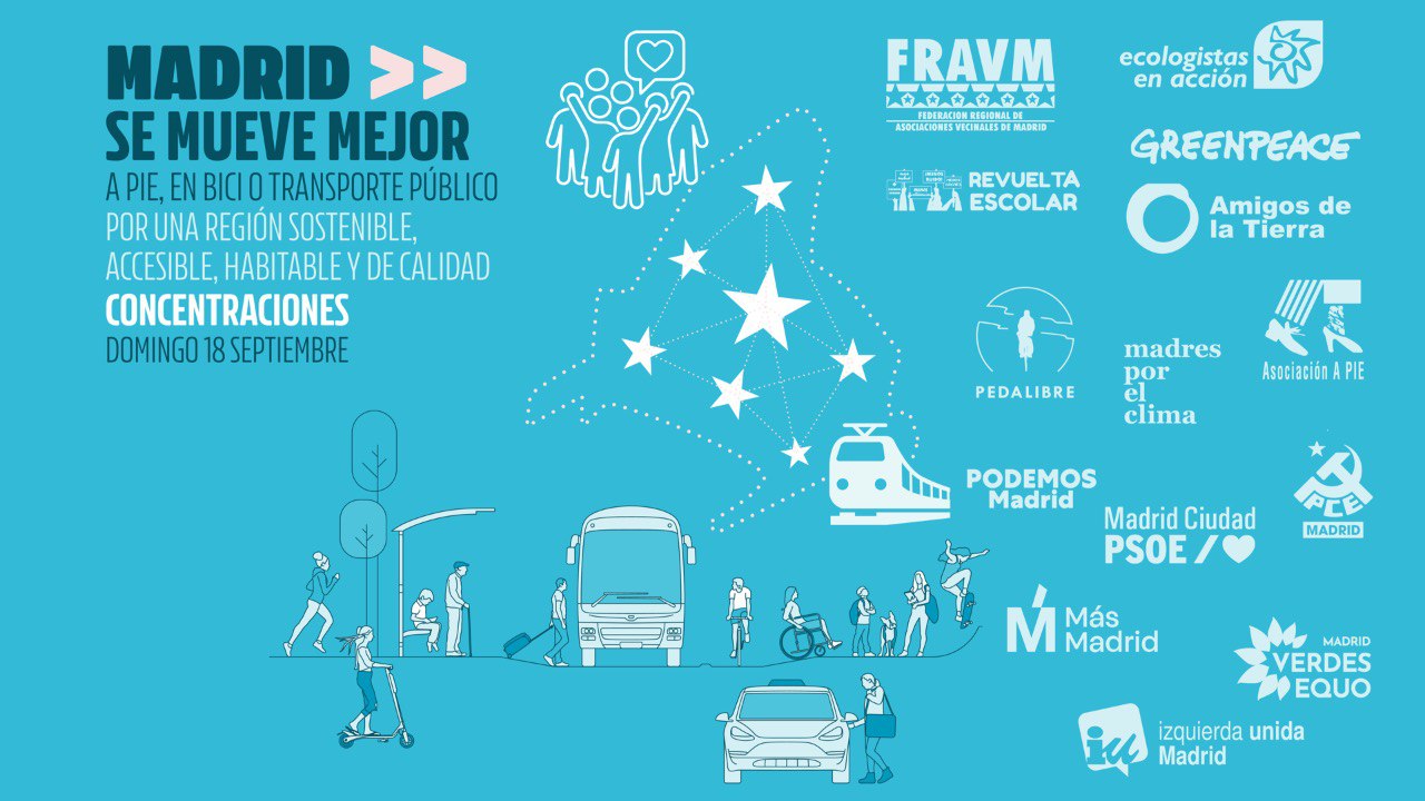 Asociaciones y partidos impulsan este domingo marchas en bici y concentraciones por una “región sostenible y accesible”