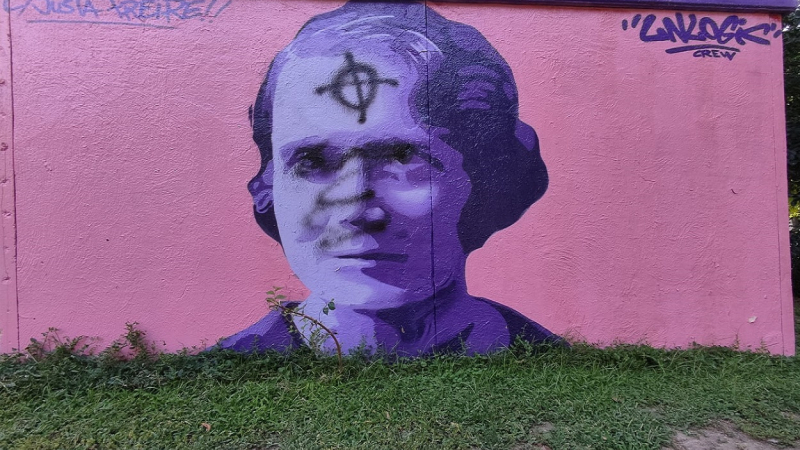 Mural atacado el pasado agosto