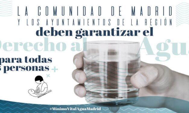 La Acción «Por una ley de mínimo vital de agua en Madrid» recoge apoyos para garantizar este derecho humano
