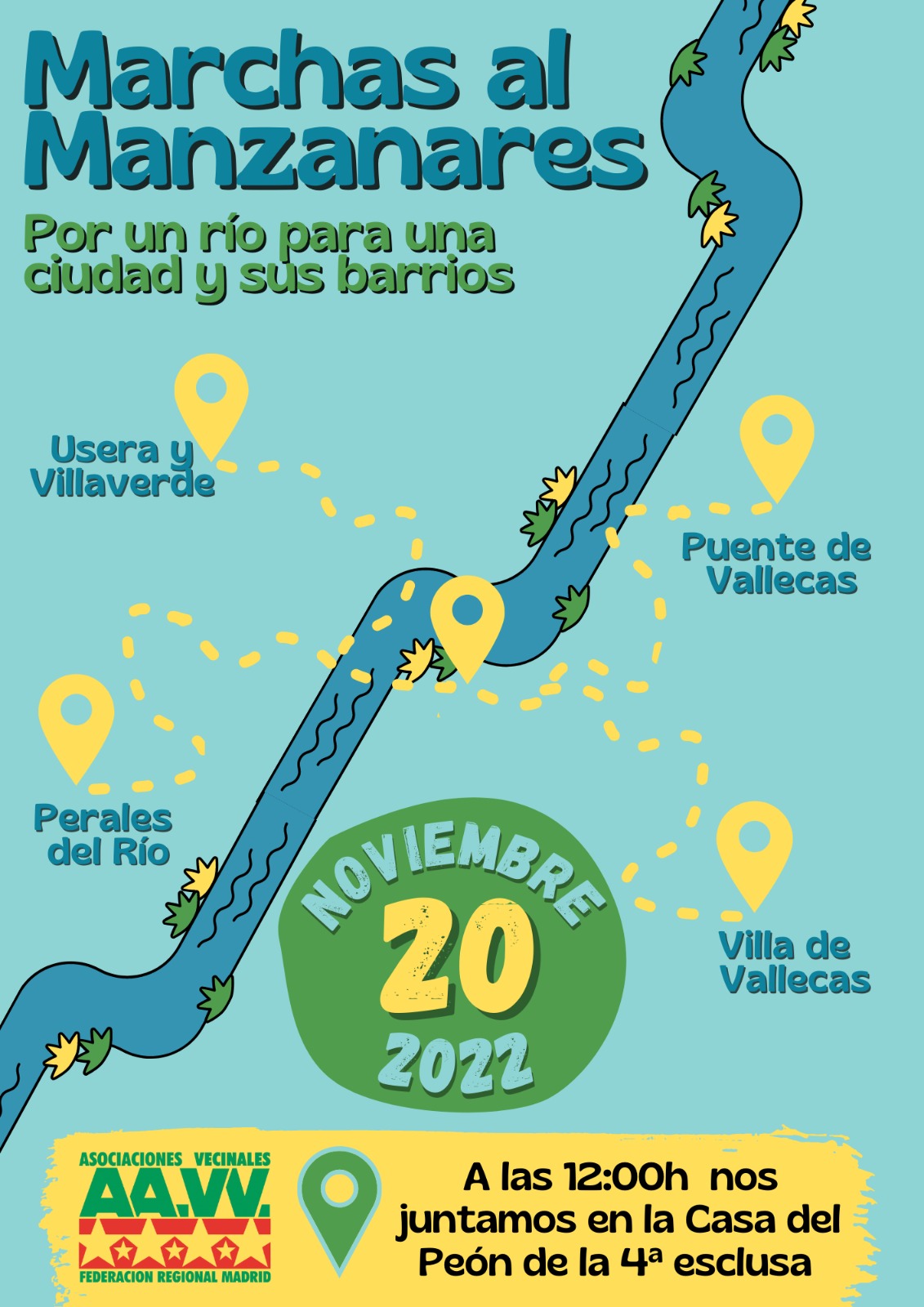 Cartel marchas al Manzanares 20N