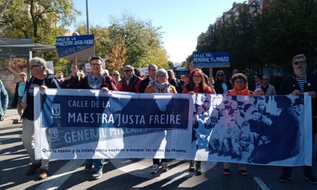 Una cadena humana pedirá la vuelta al callejero de Madrid de la maestra Justa Freire